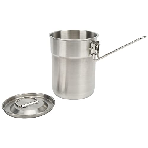 Camping Cup Pot, Backpacking Pot, Camping Mug Hiking Pot 1l Stainless Steel Water Cup Mug with Foldable Handles and Lid for Outdoor Hiking Backpacking