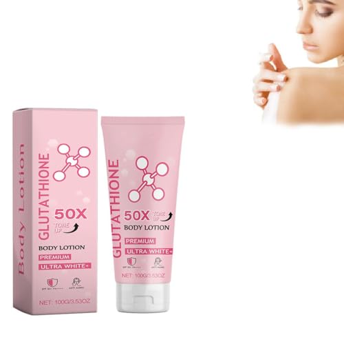 Loción corporal iluminadora de glutatión, Hidratante corporal reafirmante, Loción corporal para piel seca, Crema antienvejecimiento y tensora de la piel para el cuerpo (1PCS)