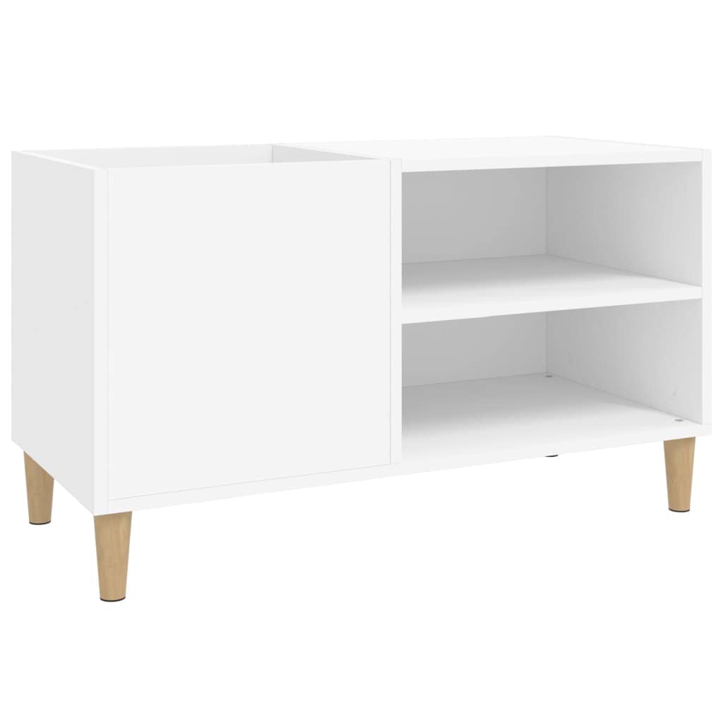 Armadio per dischi in vinile, 84,5 x 38 x 48 cm, in legno | Armadietto versatile per soggiorno o ufficio. Robusto piano superiore per giradischi con gambe in legno di eucalipto.