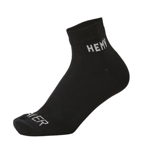 Hemy Waterproof Socks for Men & Women - Breathable, Warm, Organic Cotton - Ideal for Hiking and Walking Ankle Socks - Black