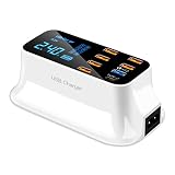 Chargeur USB multiport USB Charger Rapide 8 Ports Adaptateur de Station de Charge Rapide avec Affichage numérique LED