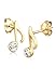 Elli Boucles d'Oreilles Note de Musique avec des Cristaux Boucles d'Oreilles Femme - (925/1000) Argent
