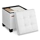 Fußbank Songmics Sitzhocker mit Stauraum und klappbarem Design