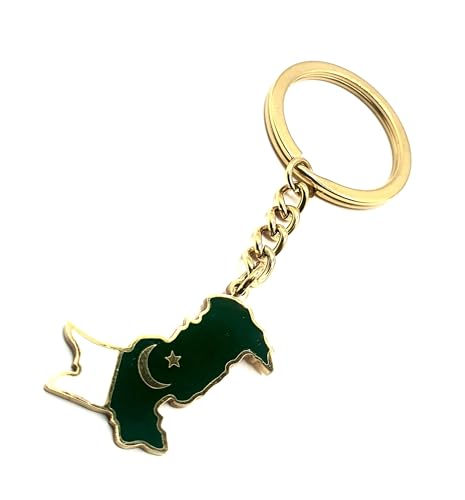 SNS Components Porte-clés en métal émaillé avec drapeau du Pakistan, multicolore, taille unique