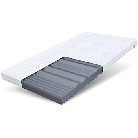 FDM Comfort Plus Schaumstoffmatratze 180x200 cm Höhe 10 cm 7-Liegezonen Matratze Kaltschaum H3 Öko-Tex Allergikergeeignet Bezug Waschbar Abnehmbar Weiß Cover