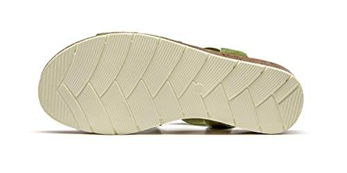 Vjh Confort Women's Flat Sandals, Comfort Slip-On Elastic Ankle Strap Slingback Light Weight Casual Walking Sandals (Green,8.5) #TOP3