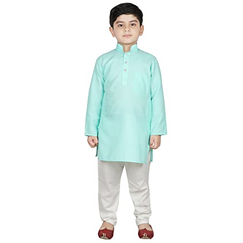 Image of SG YUVRAJ Raw Silk Kurta Set for Boys