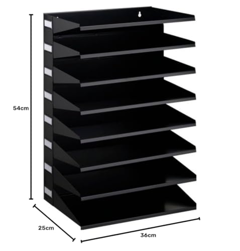 Durable Sortierreck 8 Fächer, schwarz A4, aus pulverbeschichtetem Stahl. 4005546989501 Durable