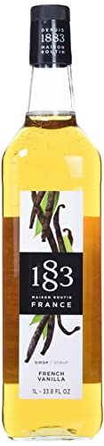 1883 Maison Routin - French Vanilla Syrup - Made In France - Glass Bottle | 1 Liter (33.8 Ounces) #TOP3