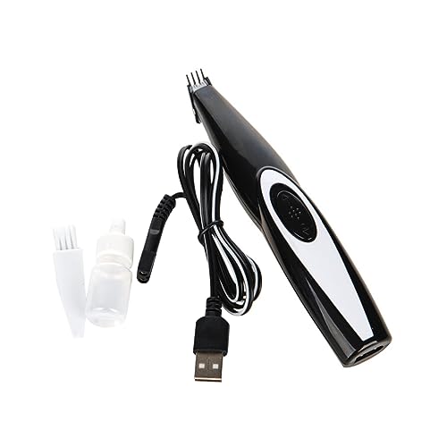 Toddmomy 1Pc Electric Pet Clippers Low Vibration Ultra Quiet Hair Removal Machine for Dogs Cats Professional Ceramic Cutter Trimmer with Detachable Blades Black