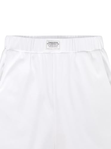 Image of Girls Wide Leg Sweatpants Baggy Pants with Pockets | Elastic Waistband, Side Pockets, Relaxed Silhouette, for School, Travel and Everyday Casual Wear