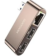 MOGOOD USB to Ethernet Adapter USB to Gigabit Ethernet LAN Network Adapter,3 in 1 USB to RJ45 Por...