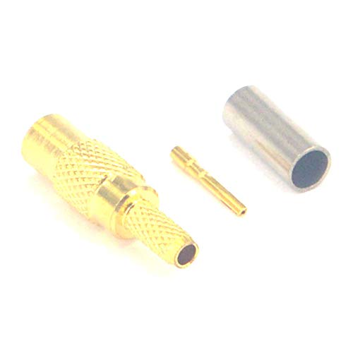 100 Pieces MCX Crimp Jack Female Straight Connector for LMR100 RG316