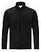 33,000ft Herren Fleecejacke Stehkragen Warm Jacke Männer Leichte Strickjacke Übergangsjacke Outdoor Sweatjacke für Wandern Laufen Freizeit Schwarz L