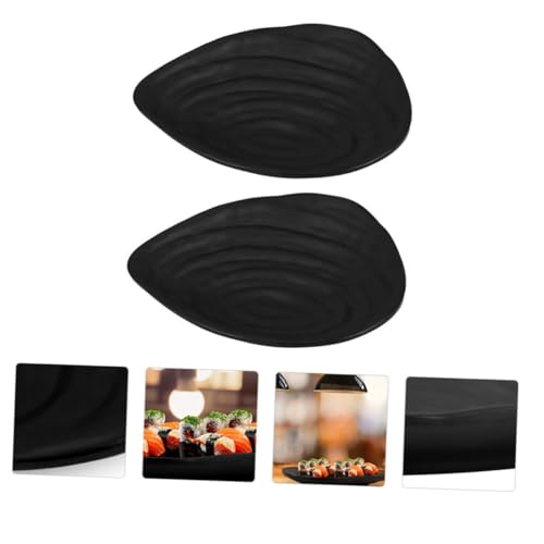 2 Platos Sushi Negros PRETYZOOM miniatura 6
