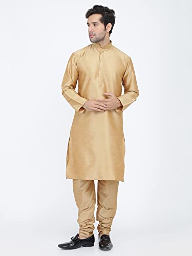 Image of Royal Kurta Men's Silk Blend Kurta & Churidaar Pyjama Set