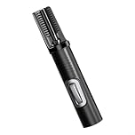 Electric Fish Scaler, USB Rechargeable Cordless Fish Scale Remover with 304 Stainless Steel Blade, Powerful Motor Fish Skin Cleaner Brush for Home Kitchen and Camping Use, Black
