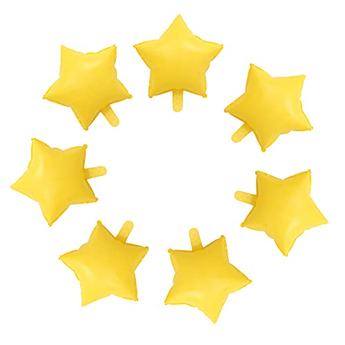 Image of ZHENGYE 10 Pcs Yellow Star-Shaped 18 Inch Foil Balloons Happy Birthday Party Balloons Decoration