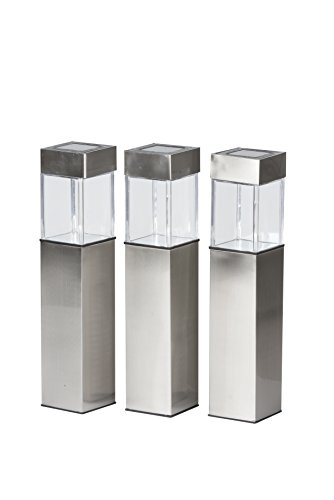 Lampe solaire carrée Grundig en plastique multicolore pour baliser le jardin