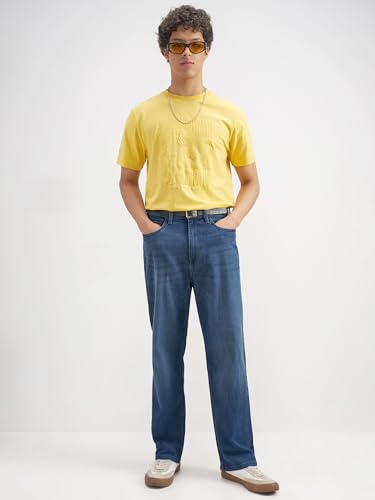 Image of Highlander Men Men's Straight Relaxed Fit Jeans | Stretchable | Everyday Comfort & Style| Jeans for Man|Premium Cotton Blend