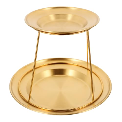 CIYODO Double Layer Stainless Steel Seafood Display Rack Buffet Tray for Sashimi Oysters Fruit Desserts Stylish Space Saving Design for Home Kitchen Parties