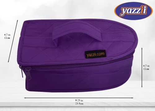 Image of Yazzii Iron Storage Case - Iron Protective Cover - Travel Iron Holder with Handle & Zipper Closure - Iron Carrying Storage Bag - Dustproof & Easy to Carry Purple