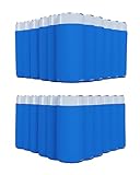PartyPrints 25 Pack Cerulean Blank Slim Can Cooler Sleeves | Plain Seltzer Customizable Bulk Coolers for Beer Bottles & 12oz Tall Cans | Skinny Collapsible Drink Insulated Sleeve