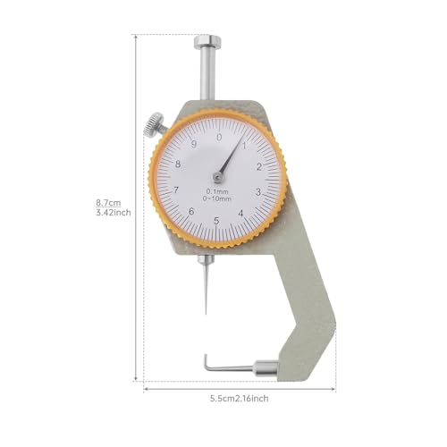 Calibrador de Espesor de Dial Curvo 0-10mm 0.1mm miniatura 2