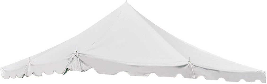 15 x 15 Party Tents Direct Replacement Weekender Pole Tent Top | 14oz Translucent Vinyl | White | Outdoor | for Parties Weddings and Events | Commercial and Residential Use TOP ONLY