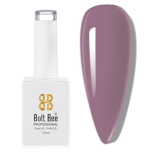 Image of Bolt Bee Dark Peach Color Gel Nail Polish Soak Off UV Gel DIY at Home Manicure Salon Nail Art (148, 15ml)
