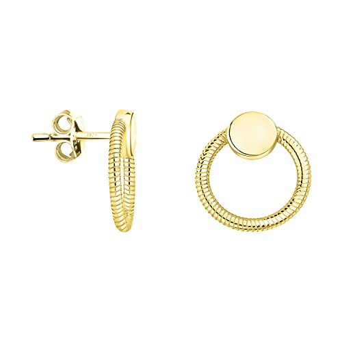 Clou d'oreille cercle ribbed SOFIA MILANI le cadeau en argent 925 ideal pour sublimer une femme
