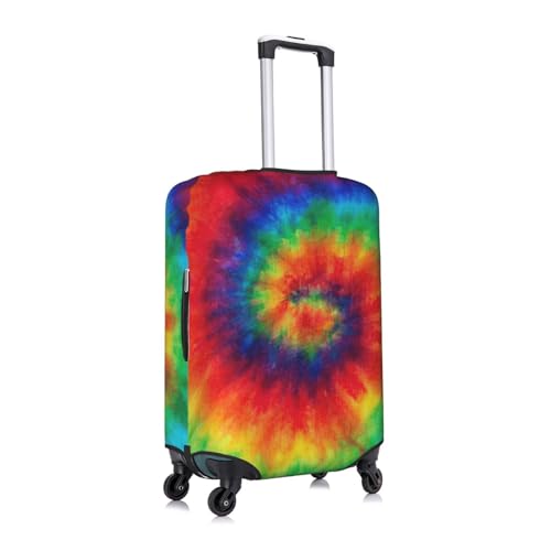 Travel Elastic Luggage Cover,Tie Dye Hippies Print Suitcase protection cover Case Cover with zipper.3