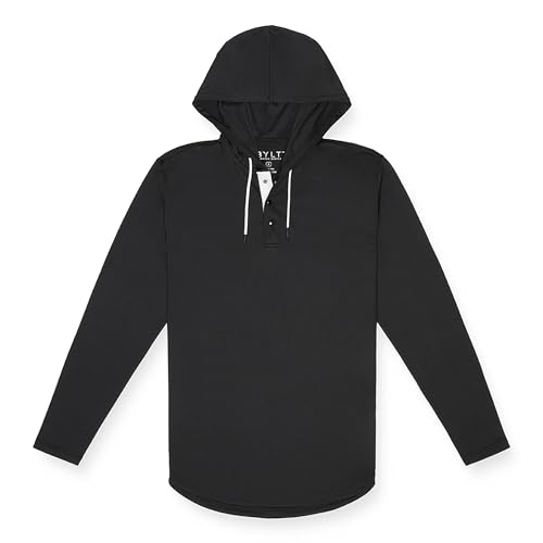 Performance Drop-Cut Circuit Long Sleeve Men's Shirt - Classic Fit, Hoodie with Adjustable Drawcord - Lightweight