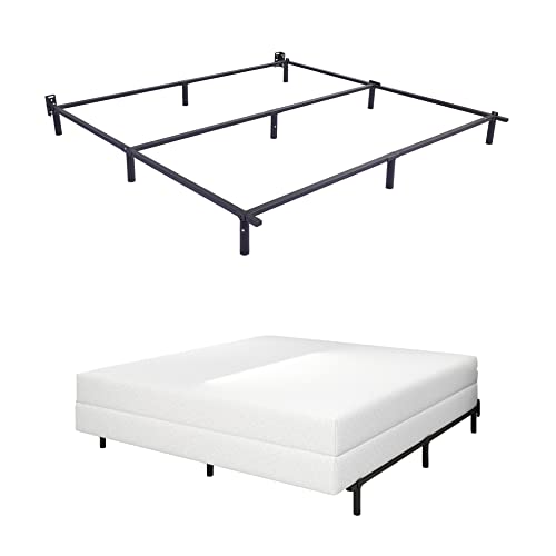 Nightell 7 Inch Metal Platform King Bed Frame,Bed Base For Box Spring,Non-Slip,Easy Assembly,Heavy Duty King Size Bed Frame Black #TOP6