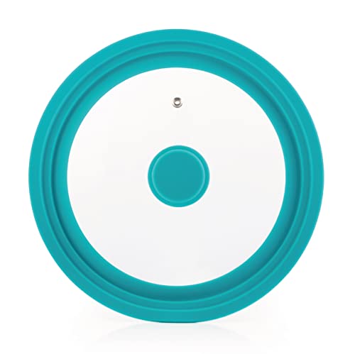 BERELA HOME - Thrizes 3 en 1 Tapa de Silicona y Vidrio Universal para Ollas y Sartenes con Ø...