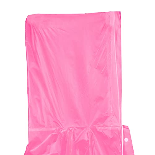 Relaxdays Regenmantel 2er Set, mit Kapuze, Regenponcho wiederverwendbar, Damen & Herren, wasserdicht, lang, leicht, pink
