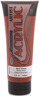 120ml TUBE OF ARTISTS QUALITY ACRYLIC CANVAS MURAL DECORATIVE PAINT BURNT SIENNA