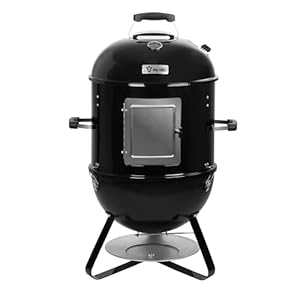 BBQ-Toro 3 in 1 Räuchertonne Ø 47 cm | Grilltonne, Holzkohlegrill, Feuerschale | Smoker mit Thermometer | Gartengrill, Räuchergrill, Räucherofen, Barbecue Grill, Multifunktionsgrill, Rundgrill
