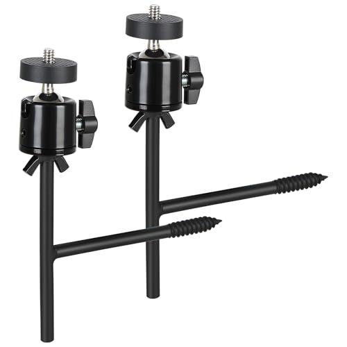 Camera Tree Stand Screw-in Mount with Mini Ball Head Outdoor Universal Holder for Security Action Hunting Cam, Compatibl - Detailed View