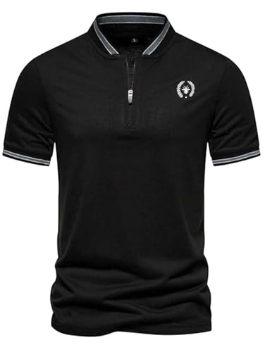 Image of Men's Solid Cotton Rich Polo T Shirt | Collar Tshirts | Half Sleeves | Plain-Regular Fit (Available in Plus Size and Combo Pack of 2)