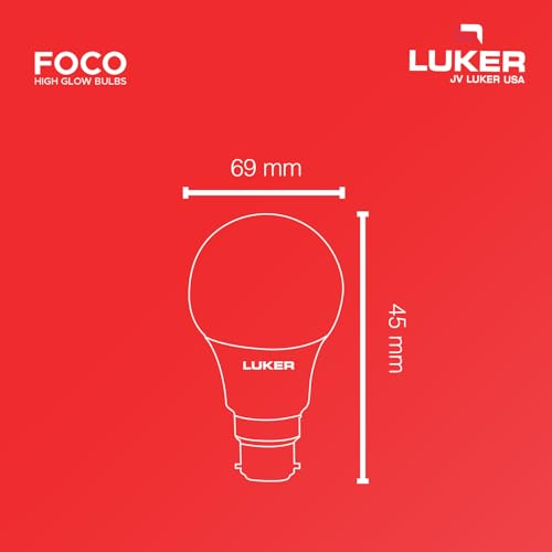 Image of LUKER JVLuker 0.5W LED Bulb B22 Base Energy Efficient Light 120 Degree Wide Beam Coverage High CRI Lights for Home and Office Indoor & Outdoor, 1 Year Warranty (Pack of 10, RED)