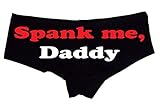 Spank Me, Daddy Novelty Hipster Panties For Women Black