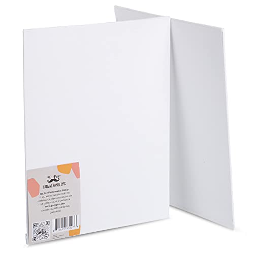 Mr. Pen- Canvas Panels, 2 Pack, 8x10 Inch, Triple Primed for Oil & Acrylic Paints, Canvas Boards for Painting, Painting, Drawing & Art Supplies, Blank Canvas for Painting, 3mm Thickness.