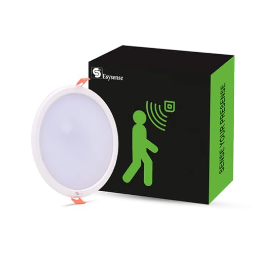Image of 15W Motion Sensor Round LED Panel Light Cool White ESY-L15RED