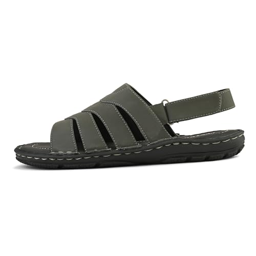 Image of Centrino Sandal for Men | Grip Insole for Stability | slippers /sliders for men |mens sandals casual | sandals for men|Modern Look with Straps | Comfortable Footwear (9265)