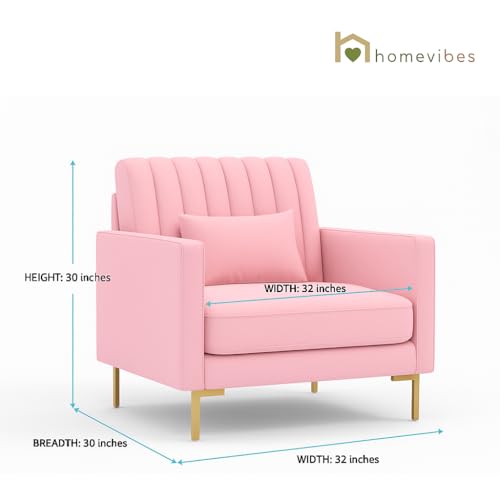 Image of 3+1+1 Seater Velum Fabric Sofa Set for Living Room, Modern Design with High Density Foam, Solid Wood Frame, Ergonomic Comfortable Seating for Home & Office (Baby Pink, 3+1+1) | Soft foam comfort, Strong wood frame