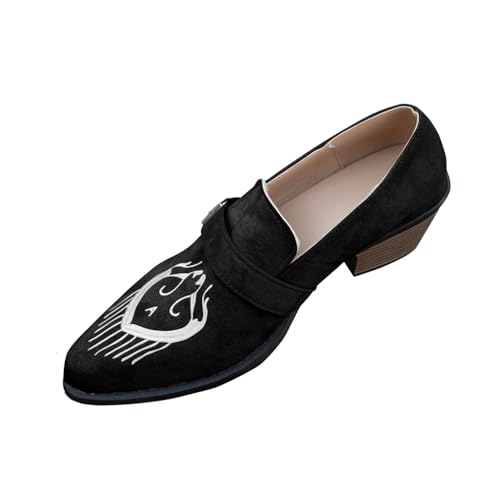Chaussures d'hiver à talons hauts isolantes au design ethnique stable
