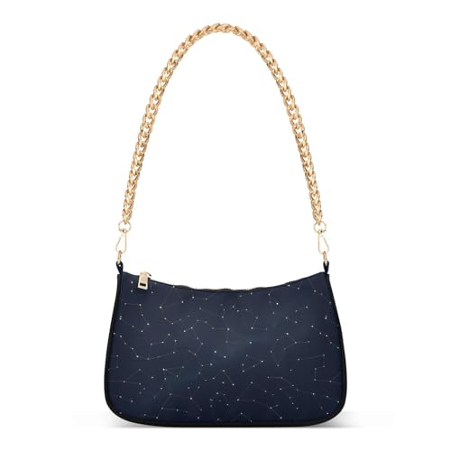 Sac à main à bandoulière pour voyage sécurisé et stylé avec constellation paillettes