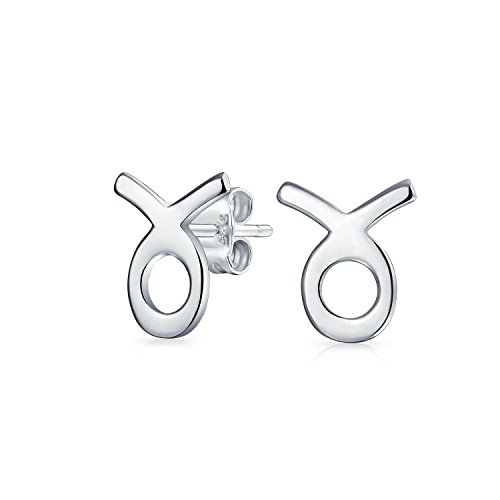 Tiny Simple Taurus Astrology Horoscope Zodiac Stud Earrings For Teen For Women 925 Sterling Silver 12 Birth Month Sign
