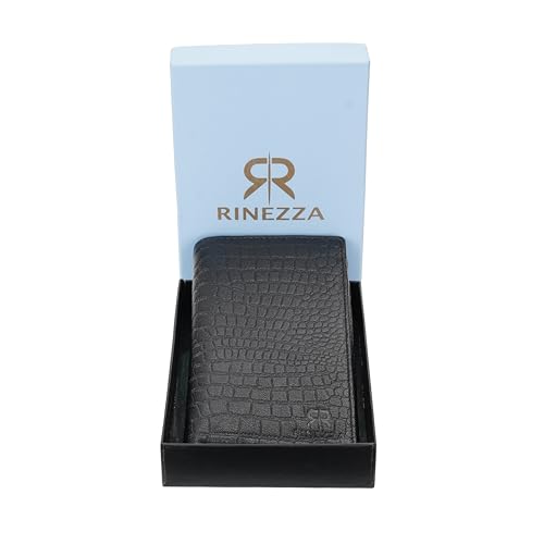 Image of Croco Pattern Genuine Leather Long Wallet | for Men & Women RFID Protected | 12 Card Slots | Travel Accessories (Black)
